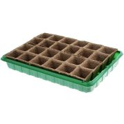 Минипарник 24 ячейки с торфяными горшочками 50*50 +крышка