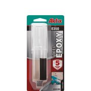 Клей эпоксидный Akfix Е350 для металла, 5 мин., (шприц)