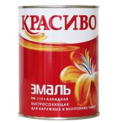Эмаль (Красиво) ПФ-115 коричневая, 1,8 кг