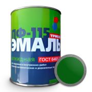 Эмаль (Триоль) ПФ-115 ГОСТ 6465-76 ярко-зеленая 0,8кг