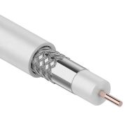 Кабель коаксиальный телевиз. RG-6U, 75Ом, CCS/Al/Al, 48% внешний, белый PROconnect (100)