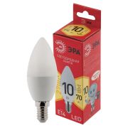 Лампа светодиодная LED, свеча (B35), 10 Вт, E14, 2700K тёплый RED LINE LED ЭРА