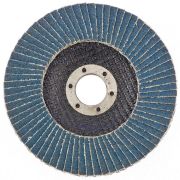 Круг лепестковый торцевой КЛТ-1, ZK10X W (цирконий) зернистость 16Н(Р 80) 125 х 22.2 мм, «БАЗ»